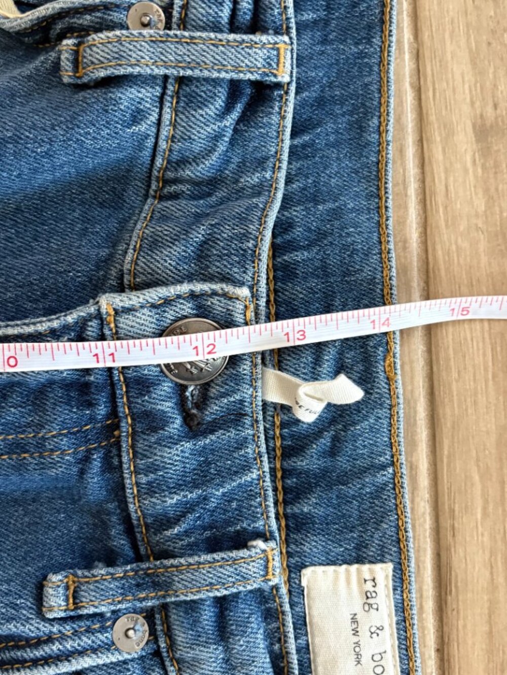 Rag & Bone Peyton High Rise Bootcut Jeans Women's 30 Blue Denim City Western - Picture 11 of 12